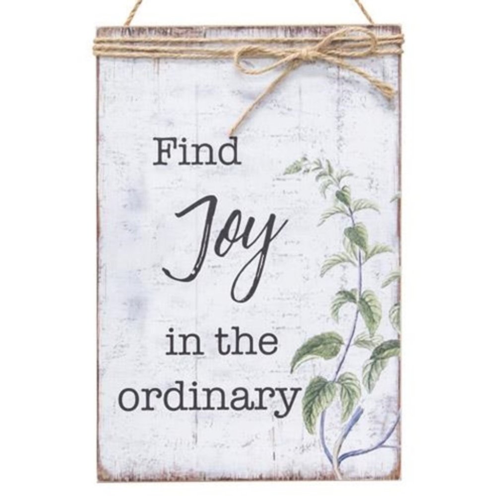 NWT Find Joy Jute Wrapped Sign - Picture 2 of 3